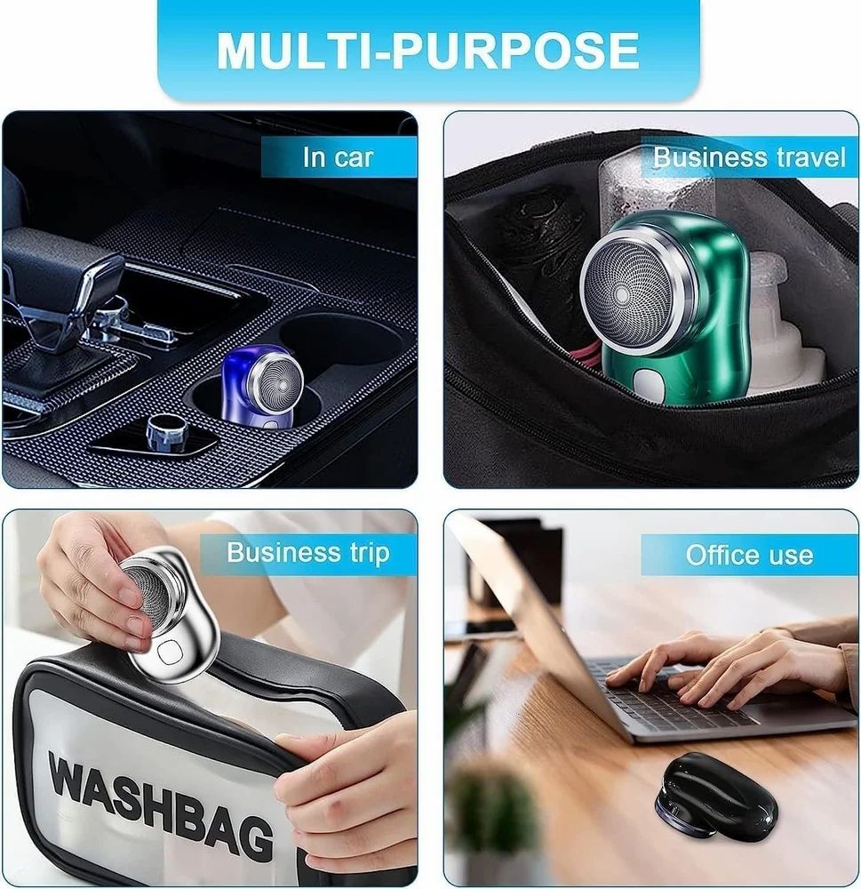 Mini Electric Shaver: Portable Pocket Hair Trimmer for Men and Women, USB Rechargeable, One-Button Operation - Ideal for Travel and Fashionable Beard Shaving (Beard trimmer)