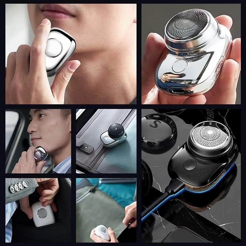Mini Electric Shaver: Portable Pocket Hair Trimmer for Men and Women, USB Rechargeable, One-Button Operation - Ideal for Travel and Fashionable Beard Shaving (Beard trimmer)